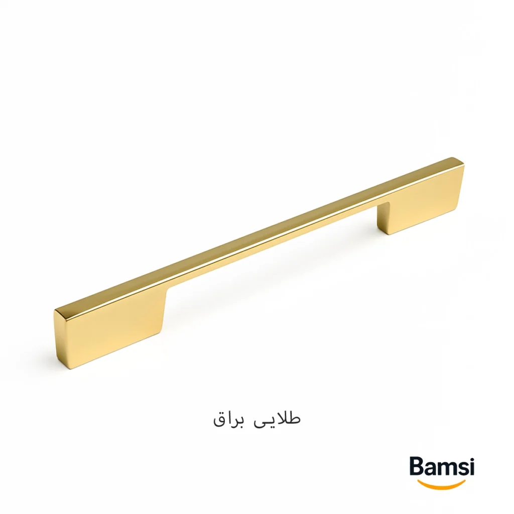 دستگیره کابینت و کمد طلایی براق b108
