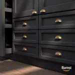 دستگیره کابینت و کمد طلایی مات c42