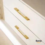 دستگیره کابینت طلایی مات c32 برونتیل