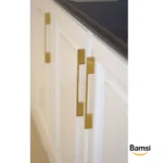 دستگیره کابینت طلایی مات c32 برونتیل