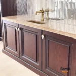کریستالی الماسی دستگیره تک پیچ کابینت و کمد طلایی براق c40