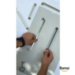 دستگیره کابینت کروم براق و طلایی براق c43