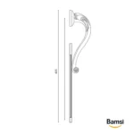 اطلاعات سایز دستگیره درب - 8304lph
