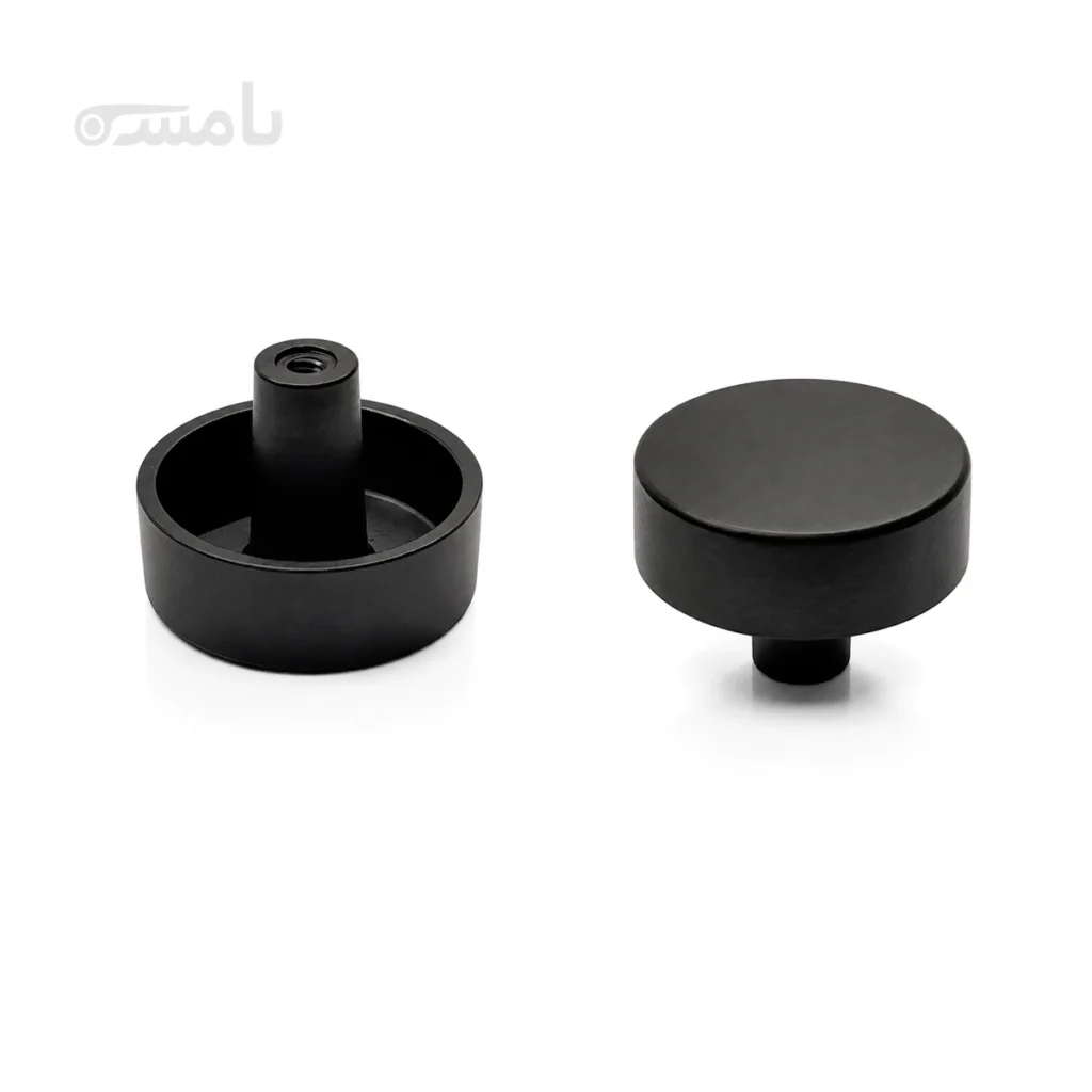 دستگیره تک پیچ مشکی گرد لگاتو کد L537